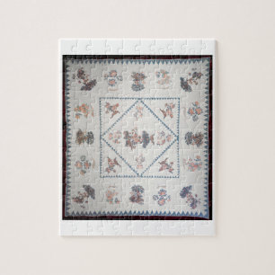 Täcke i "Broderie Perse", applicerad c.1800 (, Pussel
