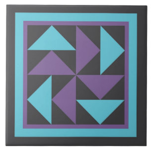 Täcke Trivet - holländare pussel (lila/svarten) Kakelplatta