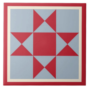 Täcke Trivet - Ohio stjärna (scarlet/grå färg) Kakelplatta