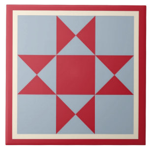 Täcke Trivet - Ohio stjärna (scarlet/grå färg) Kakelplatta