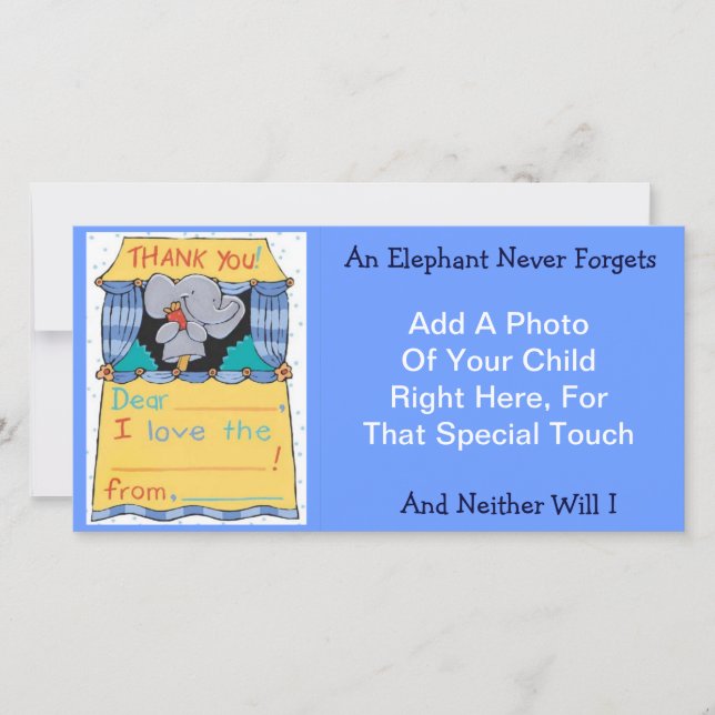 Tackelefant Tack Kort (Framsida)