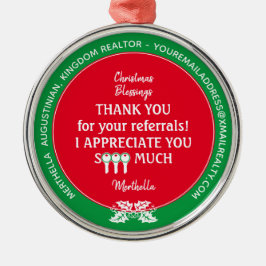 Tacken anpassningsbar Realtor Client Julgransprydnad Metall