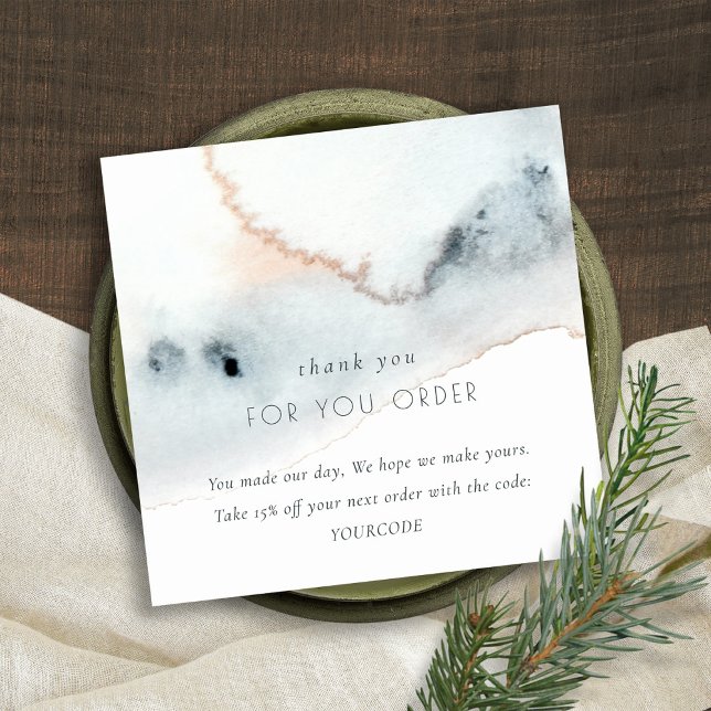 Tacken Aqua Blue Guld Beachy för beställning Fyrkantigt Visitkort (Skapare uppladdad)