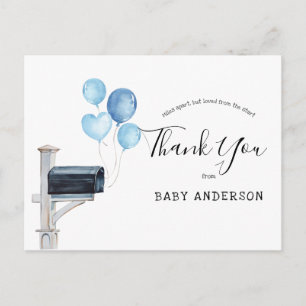 Tacken Baby Shower by Mail Blue Balloons Vykort