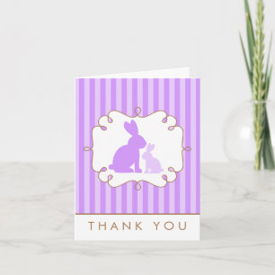 Tacken Baby Shower för kute på Lila Tack Kort