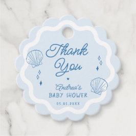 Tacken Baby Shower för Snäcka i hand plockade Gåvor Etiketter