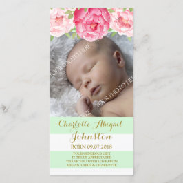 Tacken Babykläder för Mint Rand Rosa Flowers  Show Tack Kort