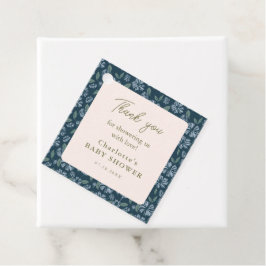 Tacken Bebisdusch i Blommigten för marin blomma Gåvor Etiketter