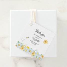 Tacken Bee Chamomile Meadow Baby Shower Gåvor Etiketter
