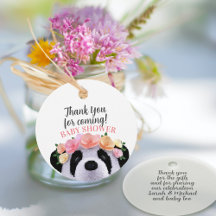Tacken blommigt Panda Bear Baby Shower