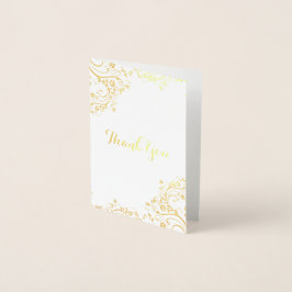 Tacken blommigt Snurra hörn Folierat Kort