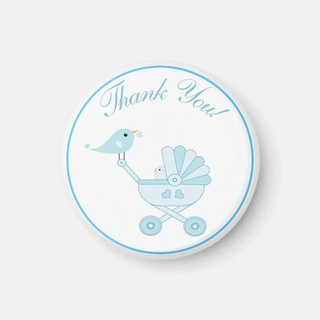 Tacken Blue Baby Shower Magnet (Framsidan)