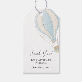 Tacken Blue Luftballong Baby Shower Presentetikett