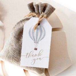 Tacken Blue Luftballong Baby Shower Presentetikett