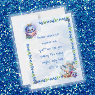 Tacken Blueberry Gnome Baby Shower Tack Kort