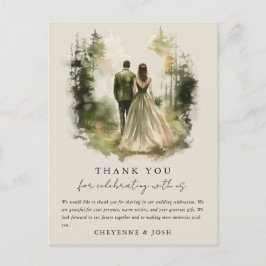 Tacken Bohemian med vattenfärg Forest Bohemian Vykort