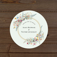 Tacken Boho Wildblommor Fern Mint-Grönt för
