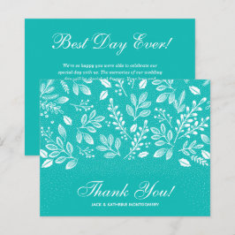 Tacken Budget Foliage White Script Sea Glass