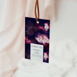 Tacken Burgundy Artistic Push Stroke för elegant Presentetikett