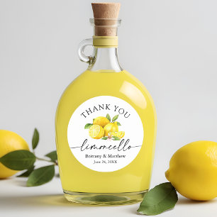 Tacken Calligraphy Limoncello Watercolor Lemons Runt Klistermärke