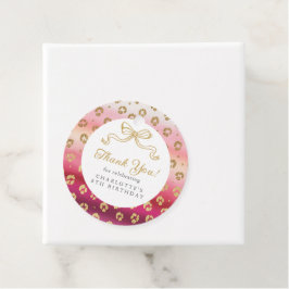 Tacken Cheetah Leopard Födelsedagsfest Gåvor Etiketter