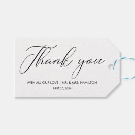 Tacken chic Calligraphy Wedding Favors Presentetikett