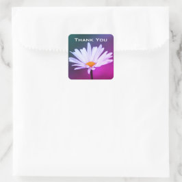 Tacken Daisy blomma Fyrkantigt Klistermärke