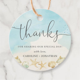 Tacken Destinationsbröllop vid Östersjön Gåvor Etiketter