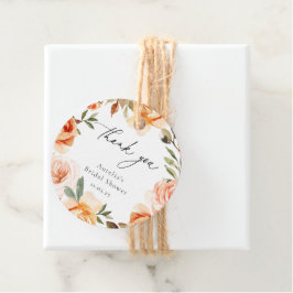 Tacken Earthy Autumn Blommigt Gåvor Etiketter