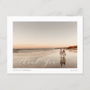 Tacken elegant Beach Destinationsbröllopsfoto Vykort
