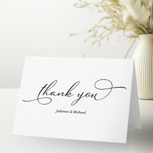 Tacken elegant Black Script Kort