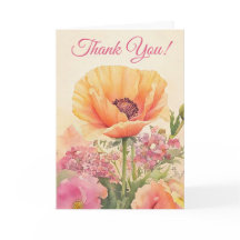 Tacken elegant Vattenfärgpoppies