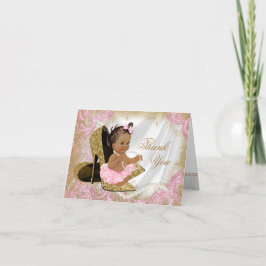 Tacken Ethnic Girl Baby Shower Anteckningskort