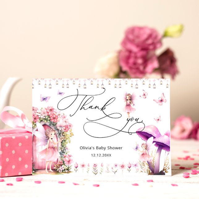 Tacken Fairy Modern Garden Baby Shower Kort (Skapare uppladdad)