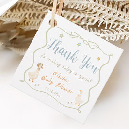 Tacken fånig Goose Baby Shower Gåvor Etiketter