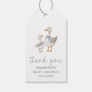 Tacken fånig Goose Baby Shower Presentetikett