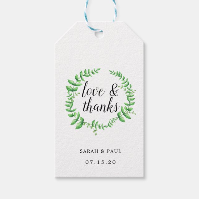 Tacken Favoriter för flytande färg-blomning Presentetikett (Framsidan)