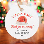 Tacken  för babybabykläder för Santa Baby Vintage Gåvor Etiketter<br><div class="desc">Favorittaggar för inbjudningsfavorittaggar för Vintagen i Santa Baby</div>