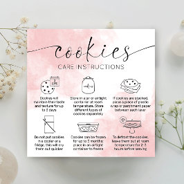 Tacken för bakning av Cookies Care Guide Fyrkantigt Visitkort