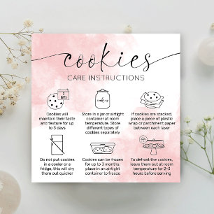 Tacken för bakning av Cookies Care Guide Fyrkantigt Visitkort
