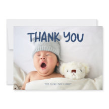 Tacken Fotoblått handskrivet babyskor