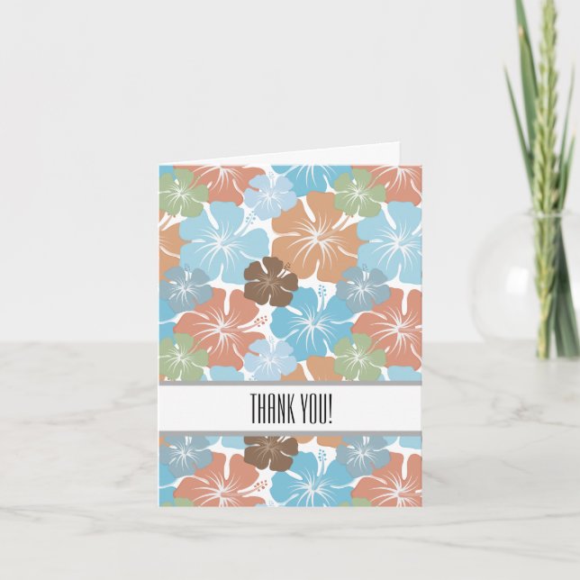 Tacken från hawaiiska Tropical Hibiscus Flowers Tack Kort (Framsida)