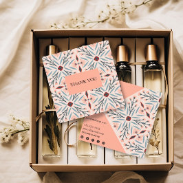 Tacken Geometrisk ordningsföljd för elegantens Blo Fyrkantigt Visitkort