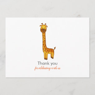 Tacken Giraffe Cute Minimalist Baby Shower Tack Kort