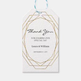 Tacken Glitter Geometric Modern Wedding Favor Presentetikett