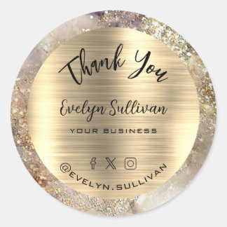 Tacken glitter Watercolor and Foil Elegant Runt Klistermärke