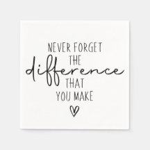 Tacken glömmer aldrig den skillnad du gör