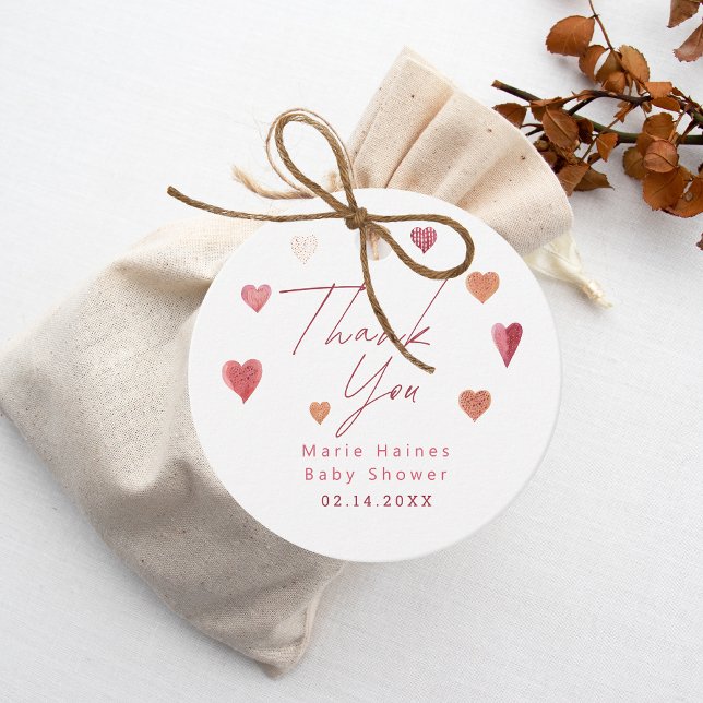 Tacken Gråbabystövlar för cute Hearts Girly Baby S Gåvor Etiketter (Skapare uppladdad)