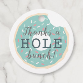 Tacken grönt Donut Baby Shower Gåvor Etiketter