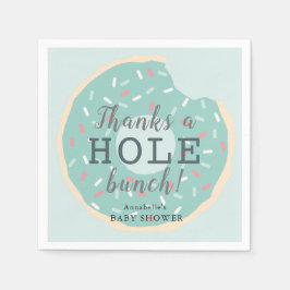 Tacken grönt Donut Baby Shower Pappersservett